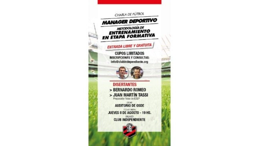 "Charla de Futbol" con Bernardo Romeo y Martín Tassi